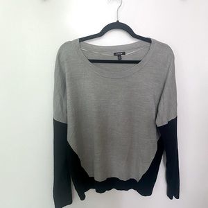 Large Gray and Black Color Block Apt 9 Sweater